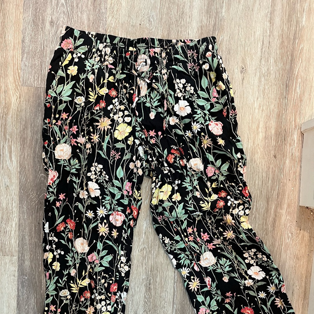 Loft Floral Fluid drawstring pants - Picture 2 of 3